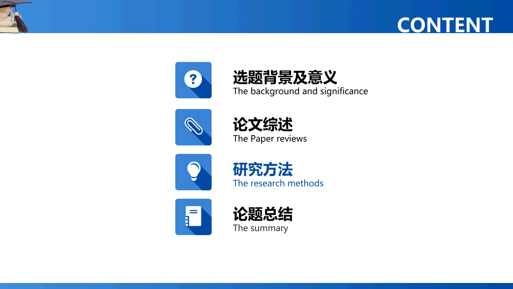 学位帽毕业设计答辩PPT模板