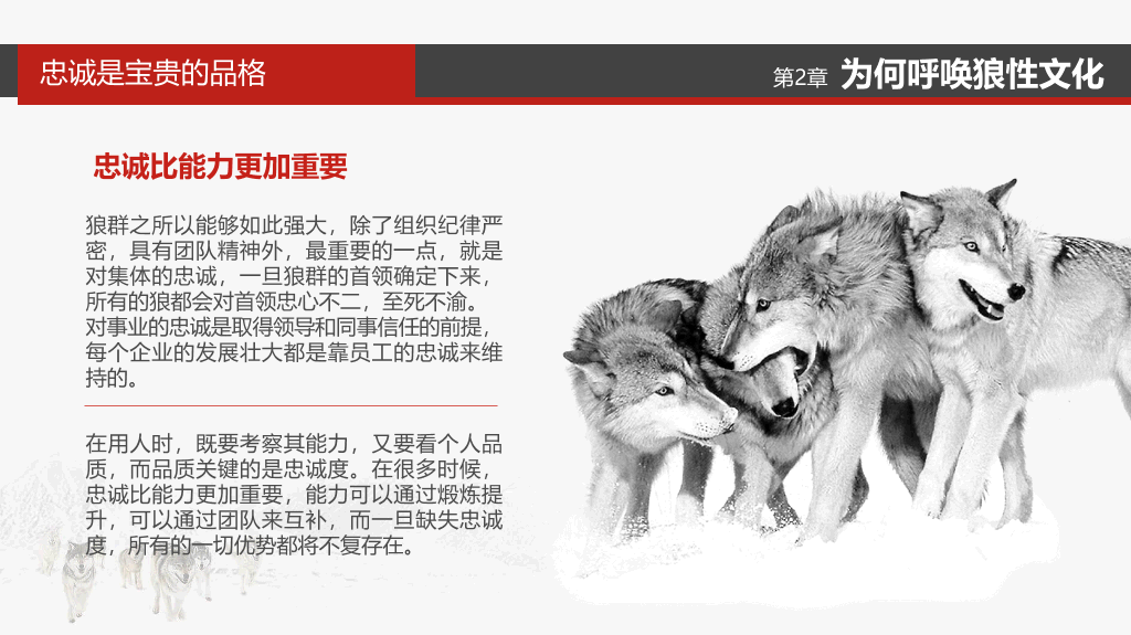 企业文化狼性精神培训PPT模板
