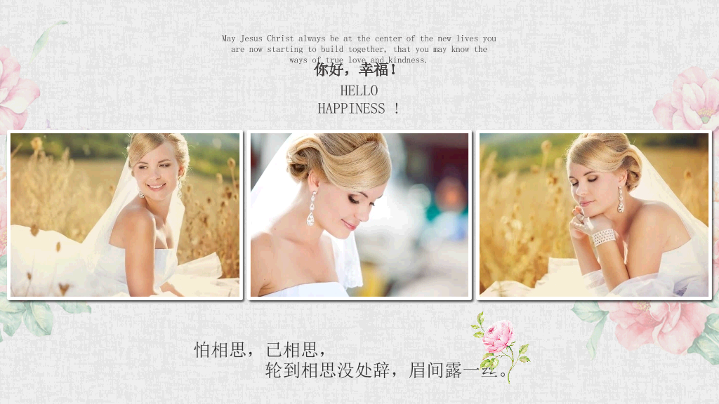 我们结婚啦婚礼相册PPT模板