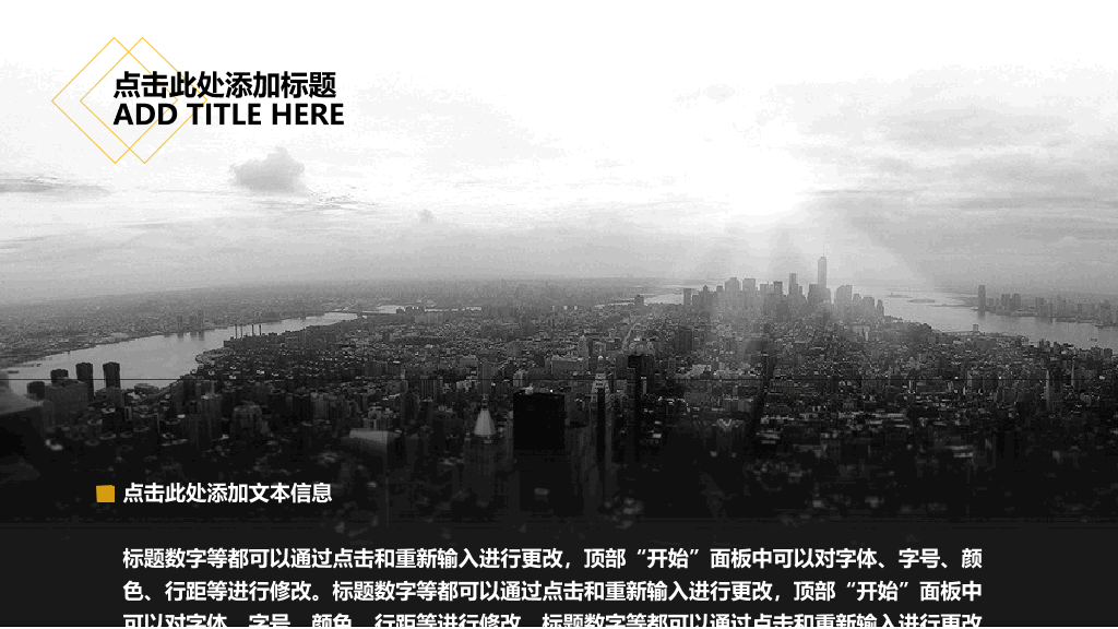 黑色质感皮纹欧美风PPT模板