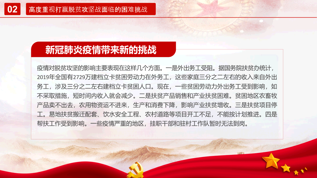 打赢脱贫攻坚战PPT模板