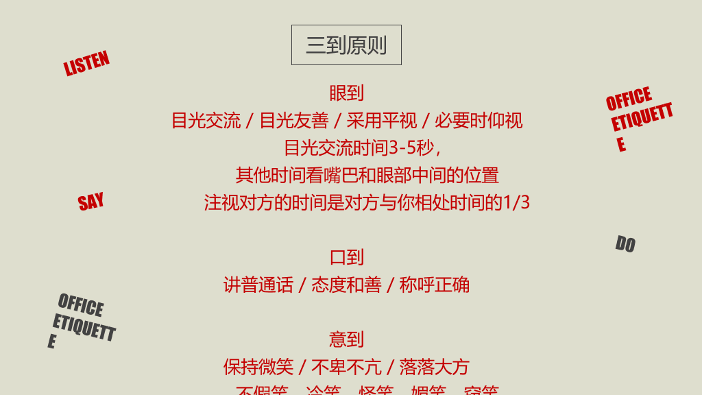 办公室礼仪培训PPT课件模板