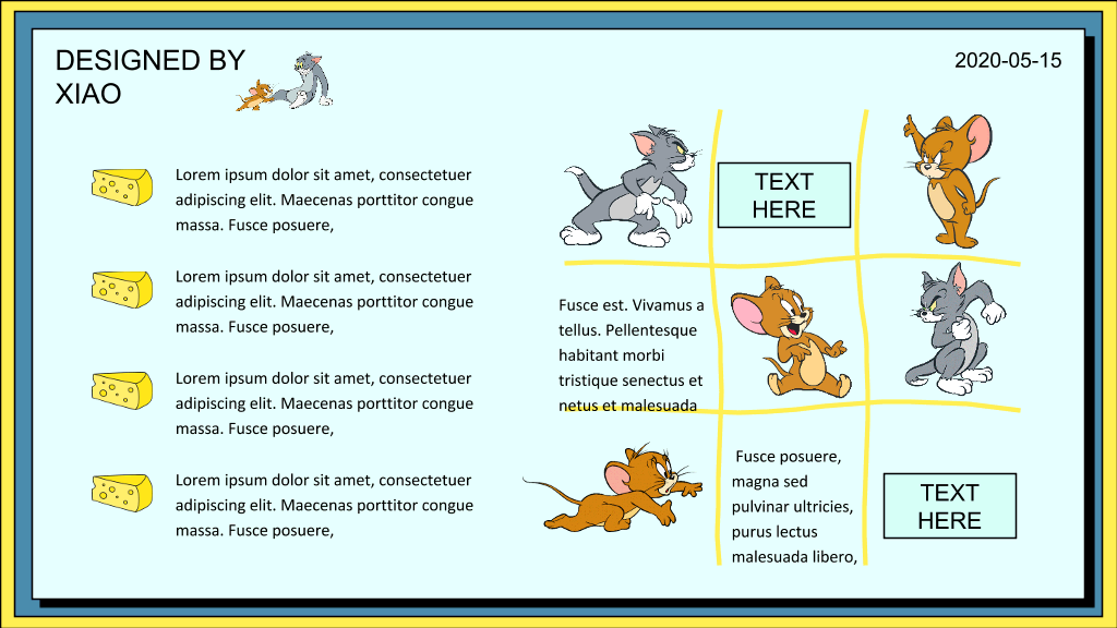 Tom and Jerry猫和老鼠PPT模板