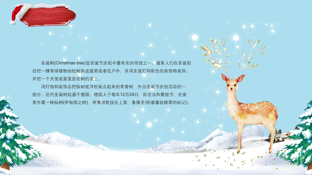 圣诞节习俗介绍PPT模板