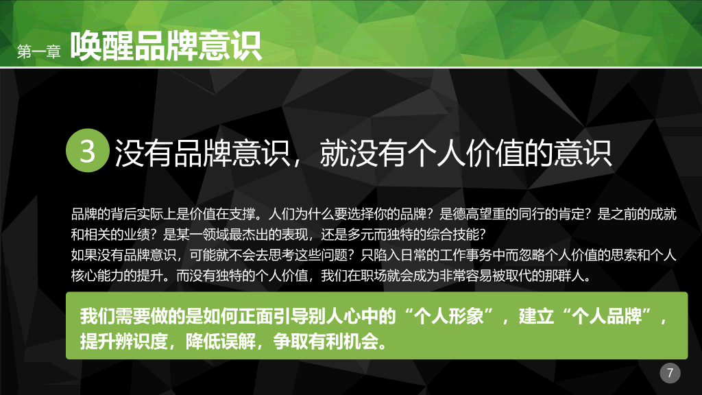 职场个人品牌PPT培训课件