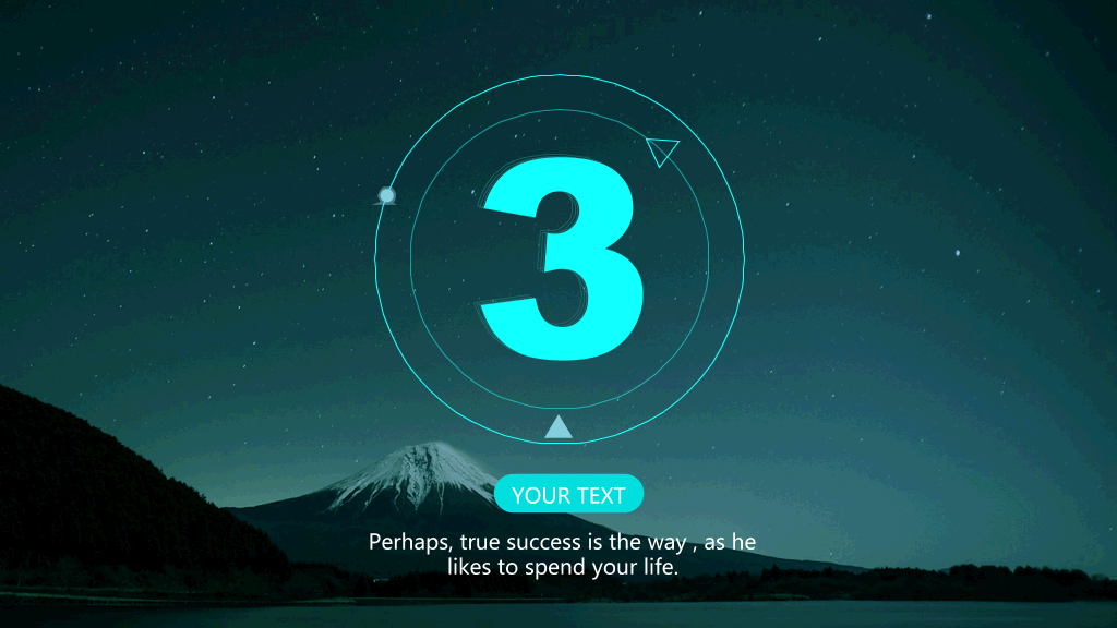极简星空背景IOS风PPT模板