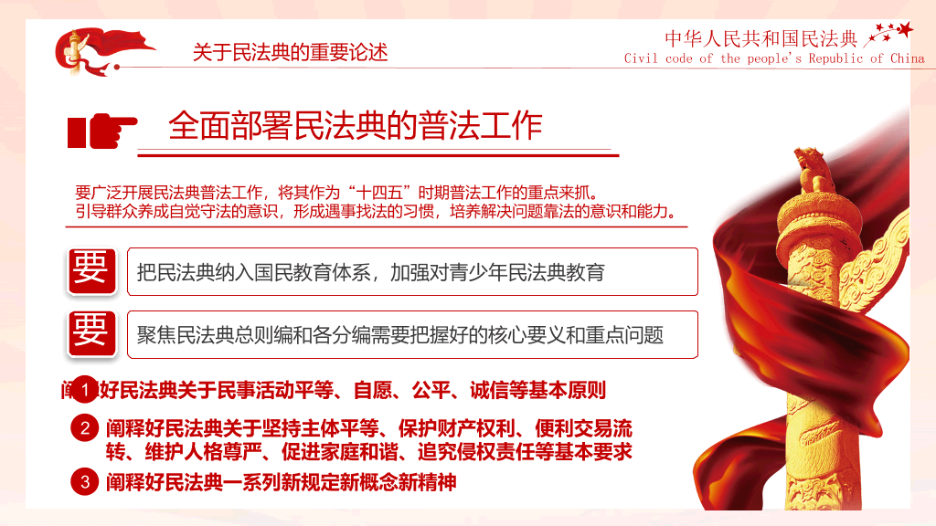 中国首部民法典解读PPT模板
