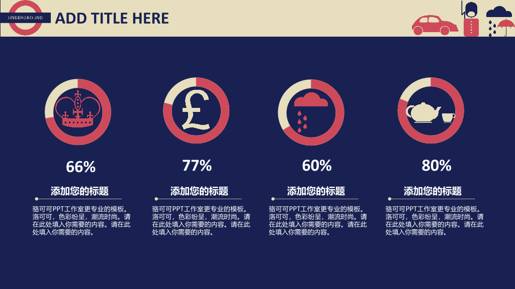 时尚精美复古英伦风PPT模板