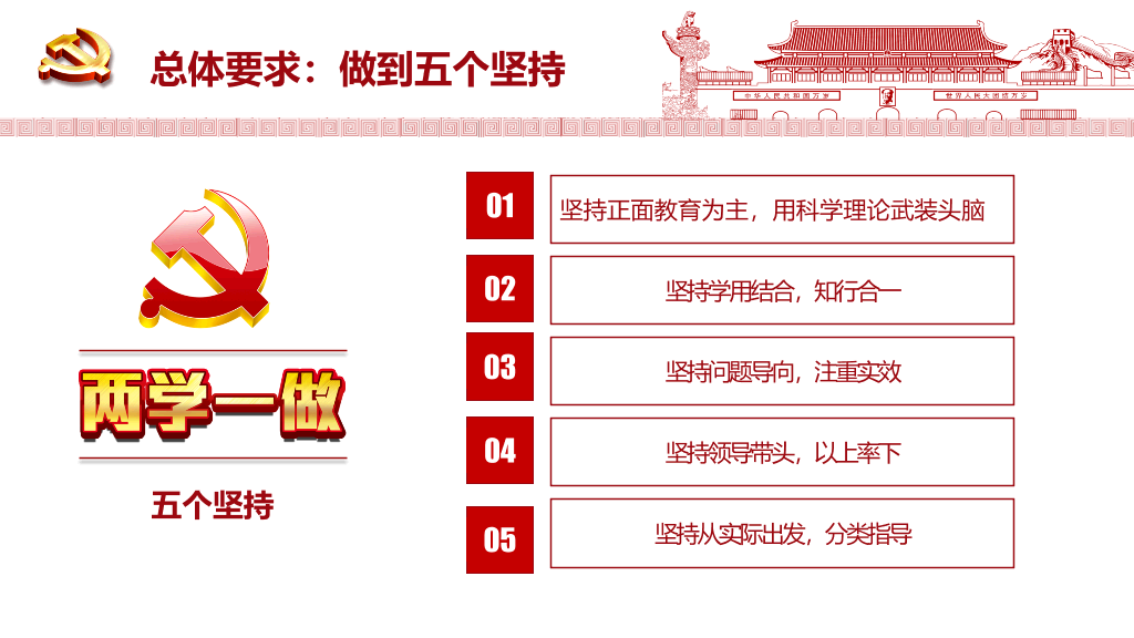 精品党员两学一做PPT模板