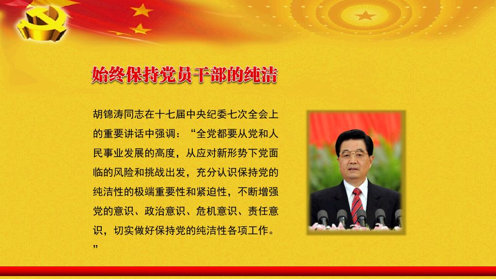 保持党的纯洁性PPT范文