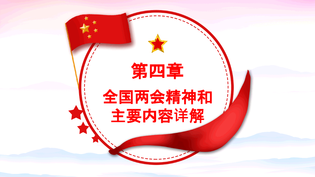 两会报告解读PPT模板