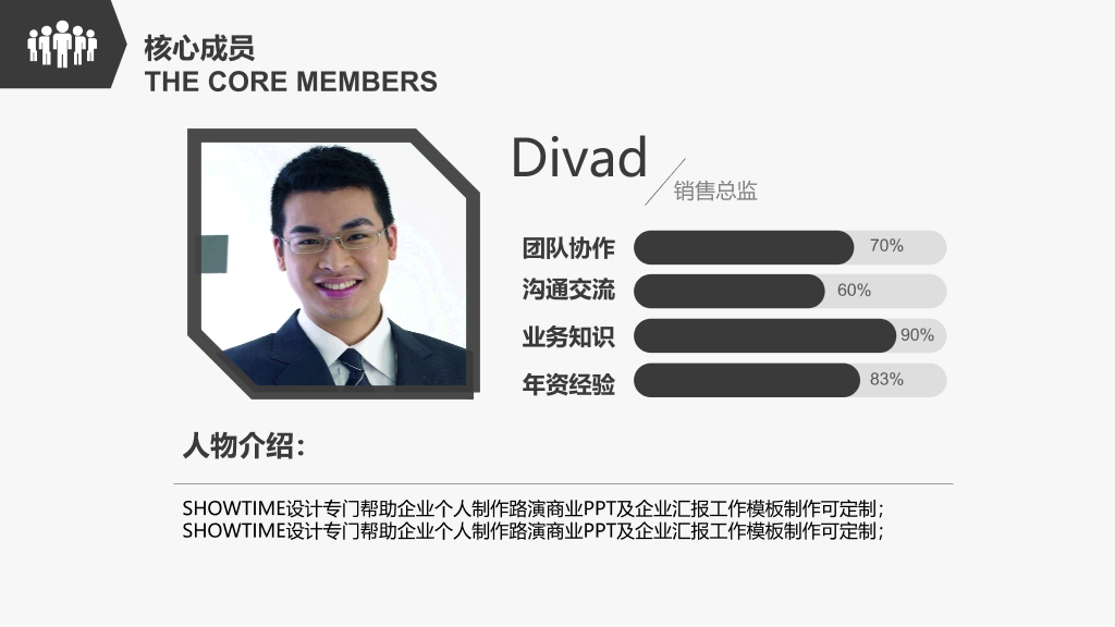 灰黑大气商业计划书PPT模板