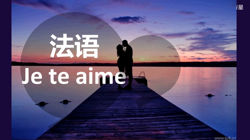 用50种语言说“我爱你”PPT