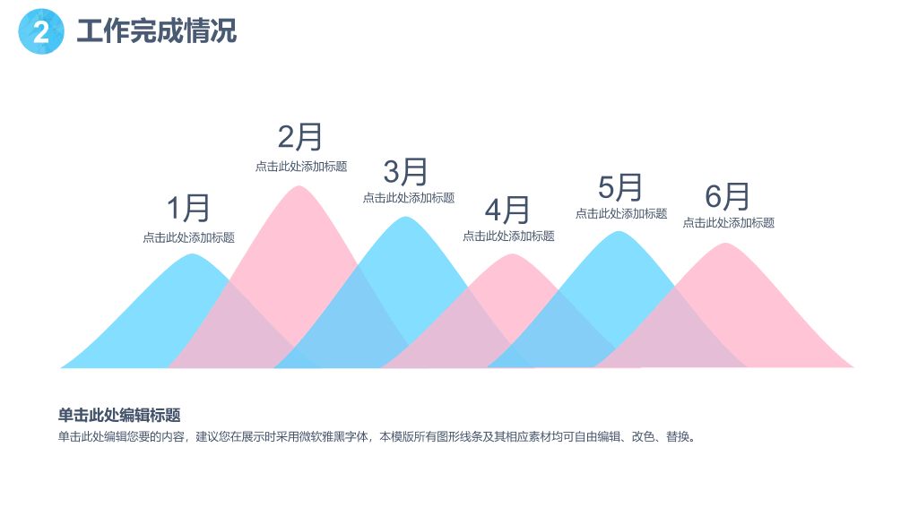 粉蓝年终工作总结汇报PPT模板