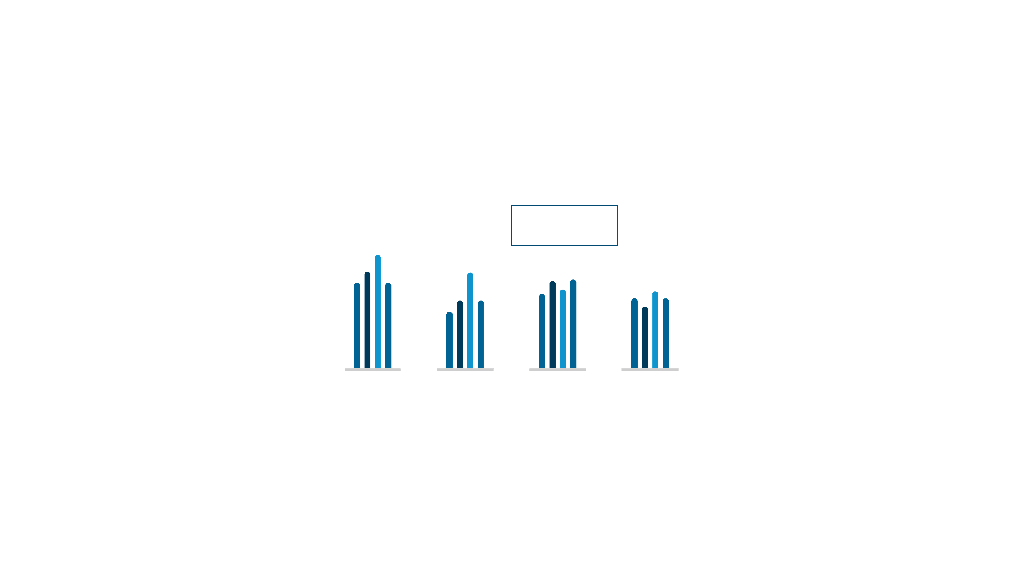 蓝色销售统计PPT图表合集-2