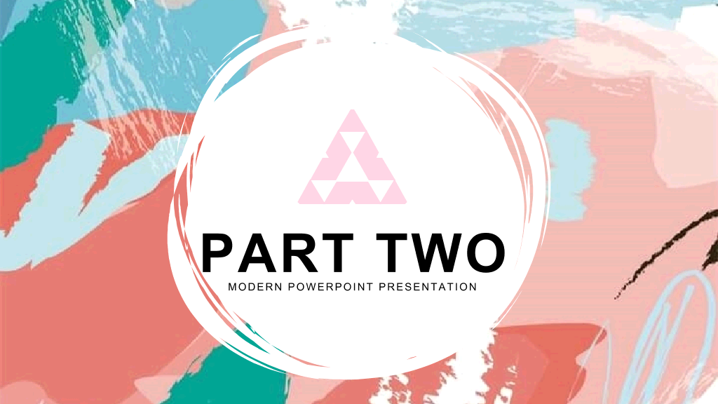 炫彩艺术撞色涂鸦风PPT模板