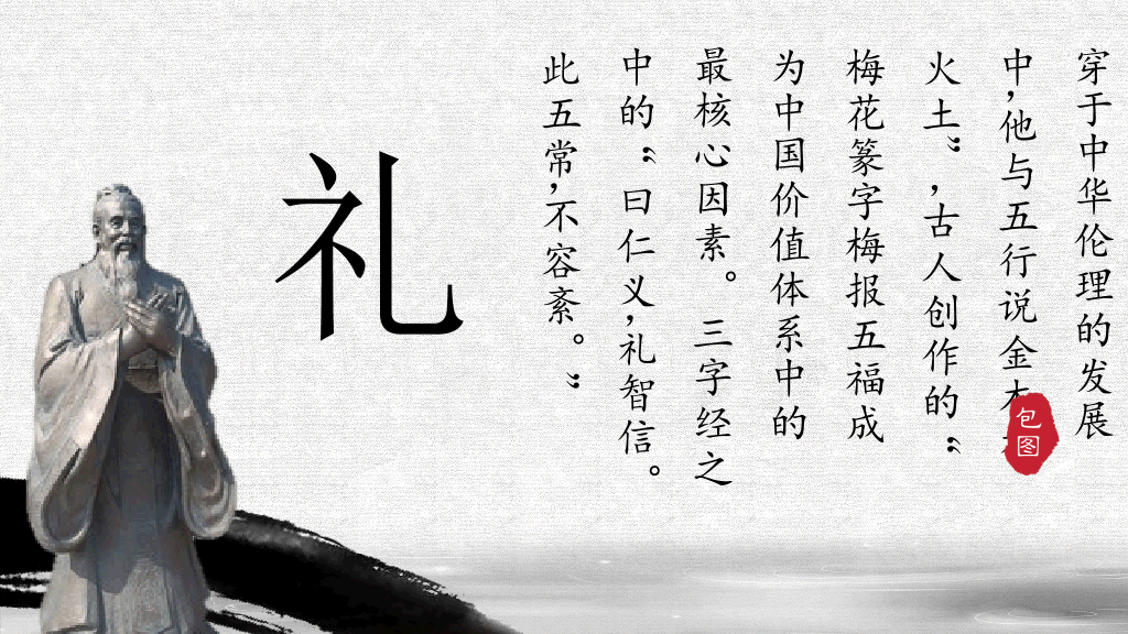传统文化道德介绍PPT模板