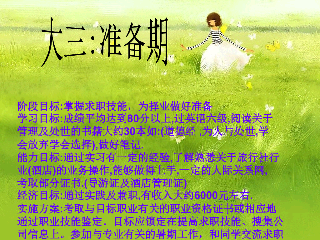 大学生职业生涯规划PPT