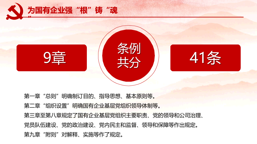 54#国有企业基层组织工作条例PPT模板