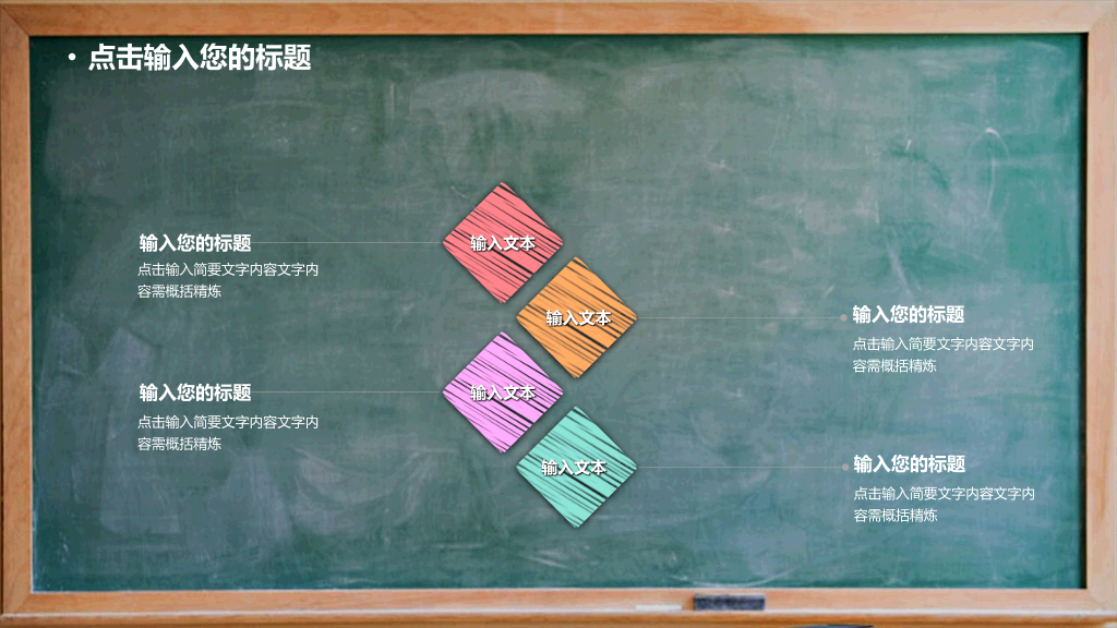 170#教学说课黑板风格主题PPT