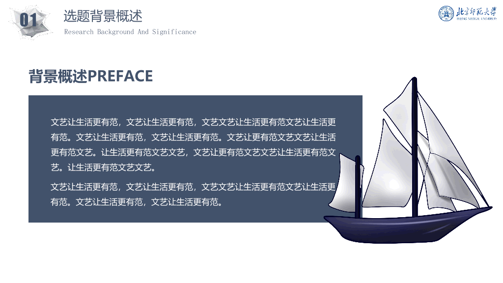 北京师范大学本科毕业论文答辩PPT