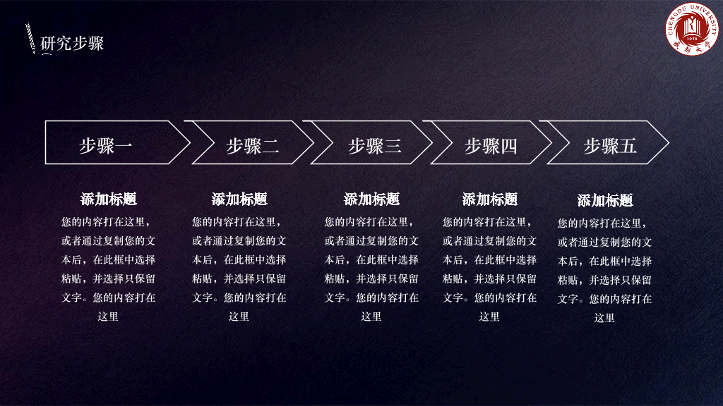 成都大学本科毕业论文答辩和论文选题PPT