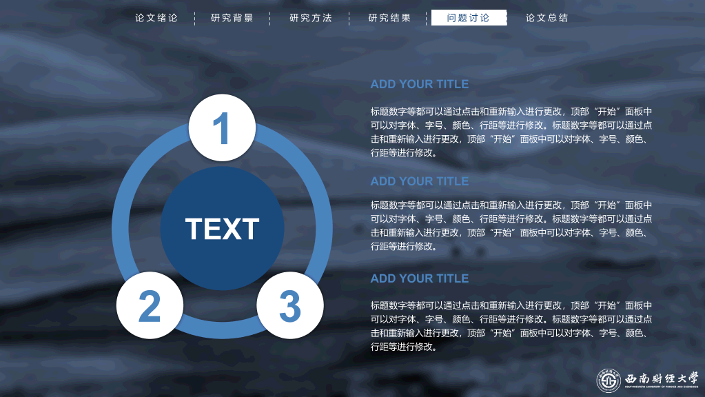 西南财经大学本科毕业论文答辩PPT