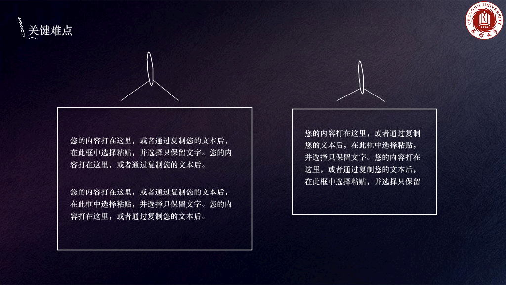 成都大学本科毕业论文答辩和论文选题PPT