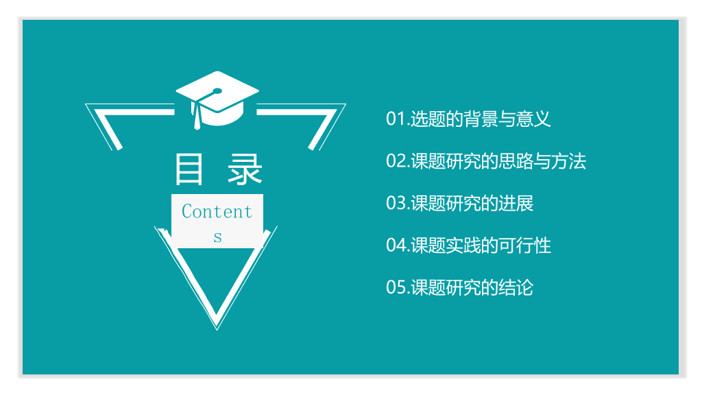 中北大学本科毕业论文答辩PPT