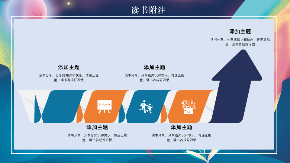 174#梦幻书籍读书分享会PPT模板