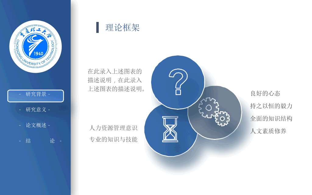 重庆理工大学本科毕业论文答辩和论文选题PPT