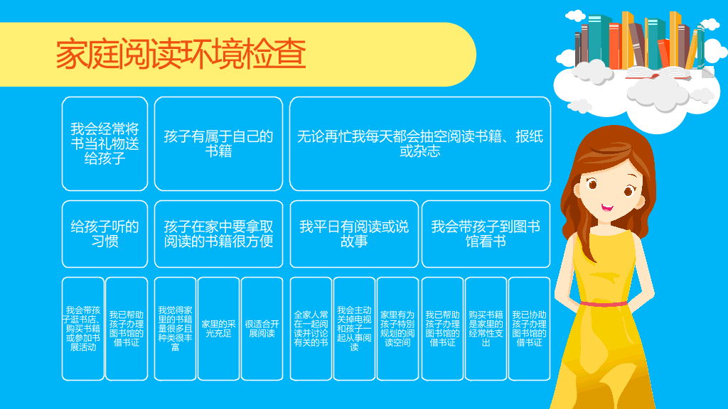 卡通亲子阅读习惯培养