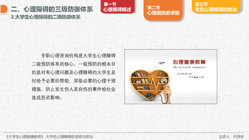 177#大学生心理障碍的求助防治主题培训PPT