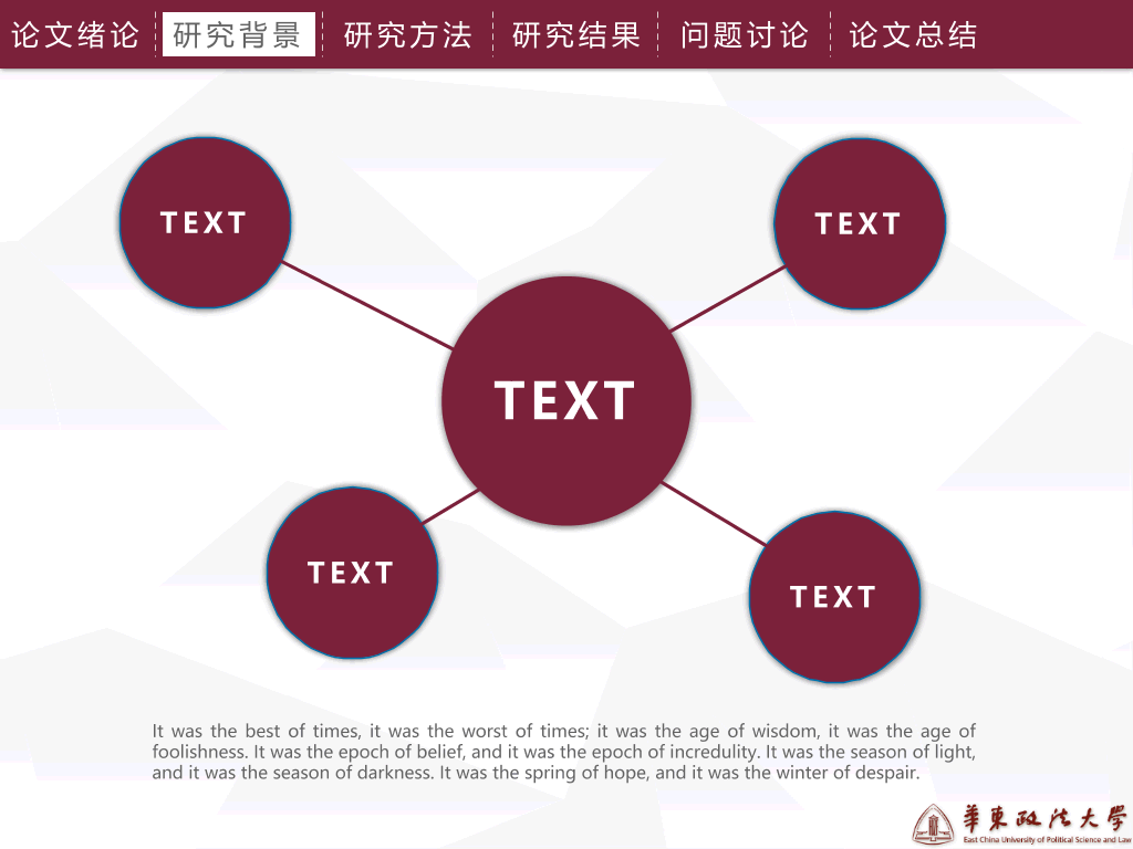 华东政法大学本科毕业论文答辩和论文选题PPT