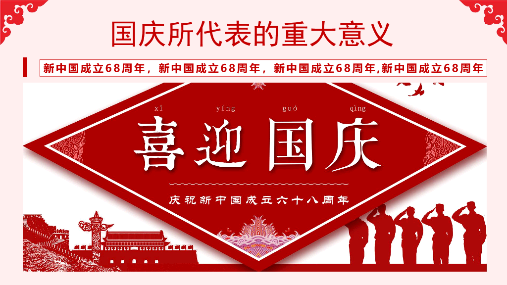 102#庆祝国庆节PowerPoint模板