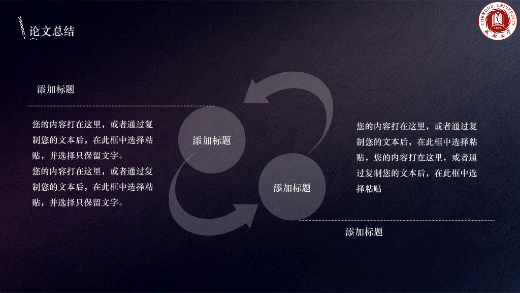 成都大学本科毕业论文答辩和论文选题PPT
