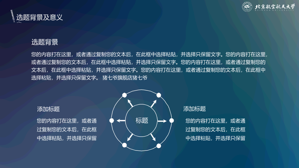 北京航空航天大学本科毕业论文答辩和论文选题PPT