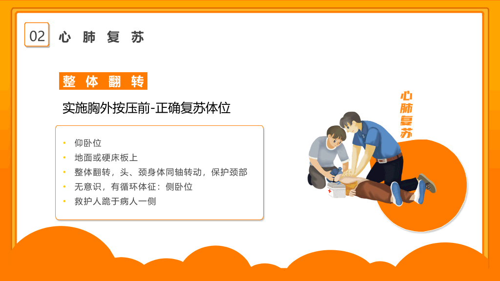 105#心肺复苏急救知识培训PPT模板