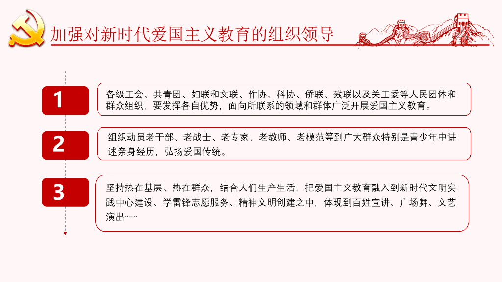 54#爱国主义教育实施纲要PPT模板