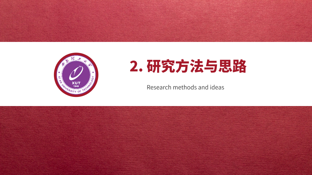 西安理工大学本科毕业论文答辩PPT