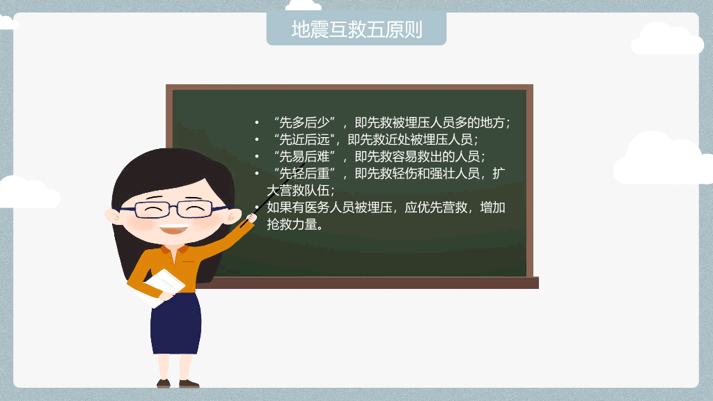 175#卡通中小学防震减灾主题班会
