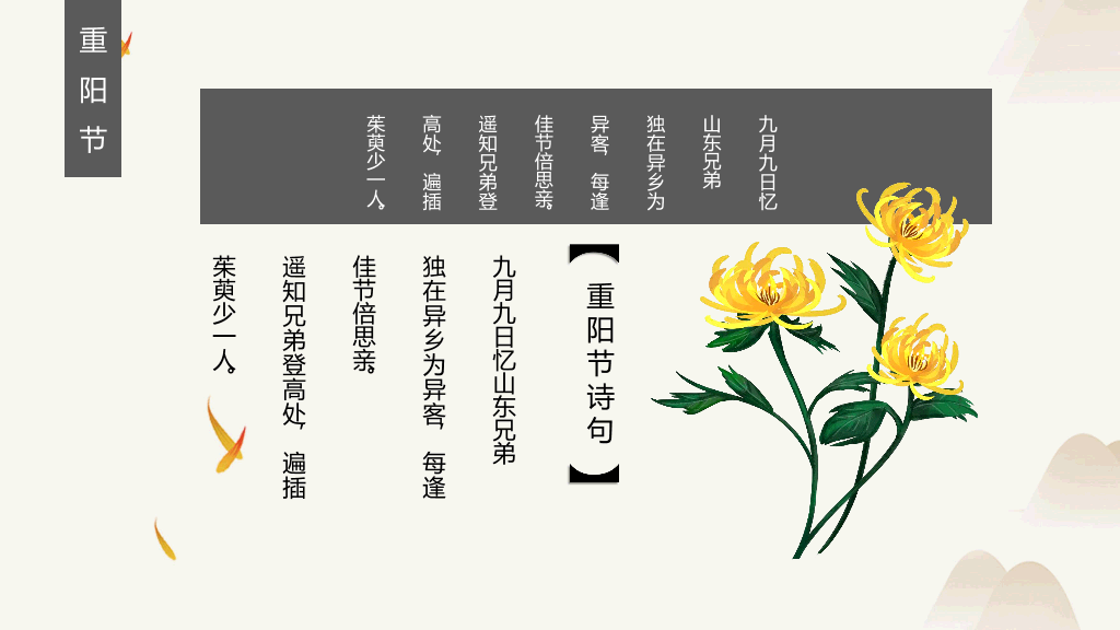 102#中国风传统节日重阳节主题PPT