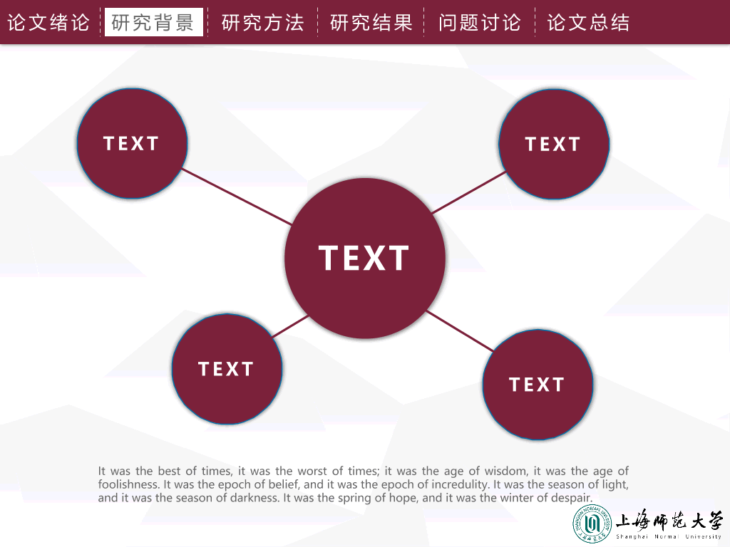 上海师范大学本科毕业论文答辩和论文选题PPT
