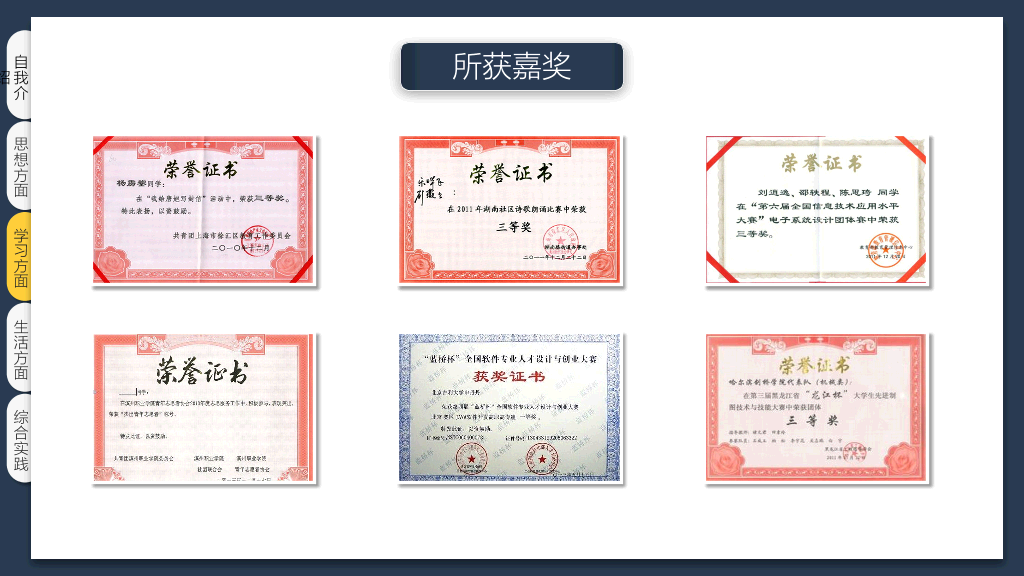 171#国家奖学金申请答辩ppt