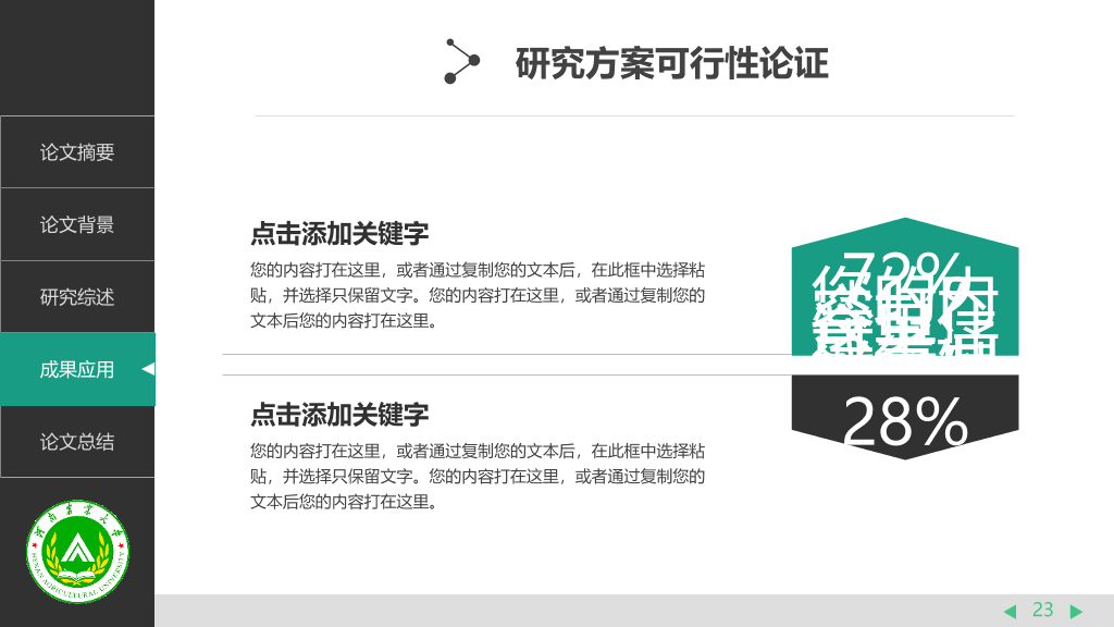 河南农业大学本科毕业论文答辩和论文选题PPT