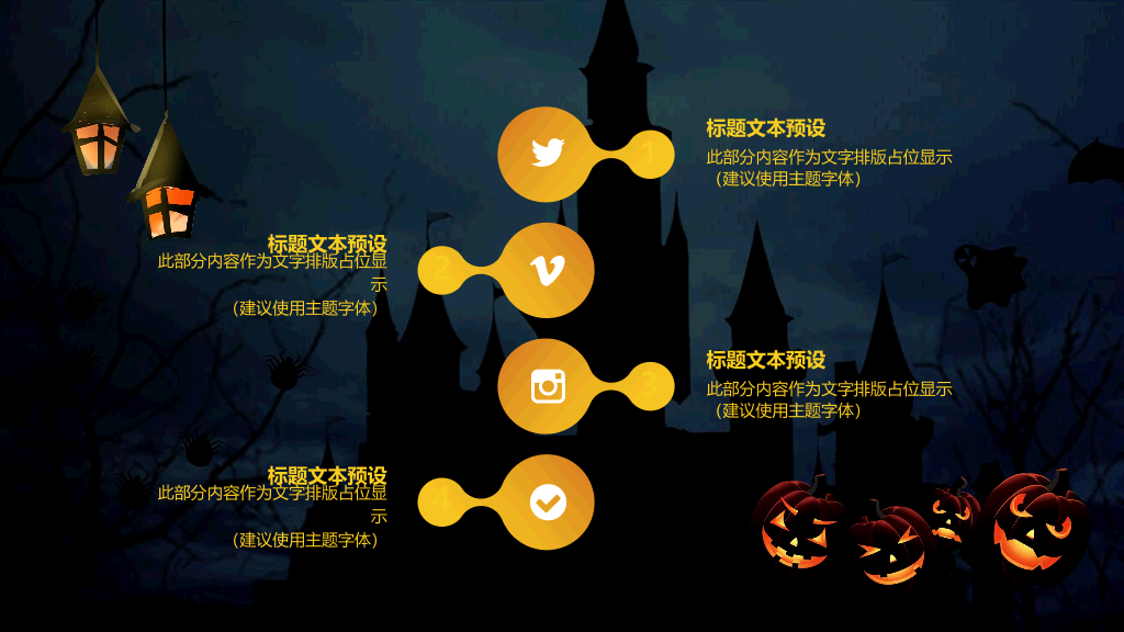 110#恐怖万圣节活动策划PPT模板