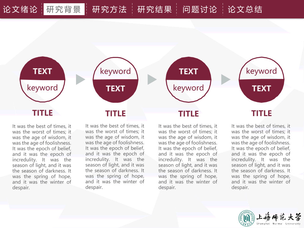 上海师范大学本科毕业论文答辩和论文选题PPT
