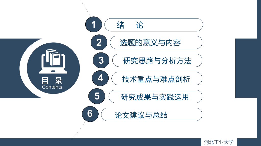 河北工业大学本科毕业论文答辩PPT