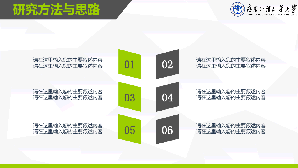 广东外语外贸大学本科毕业论文答辩和论文选题PPT
