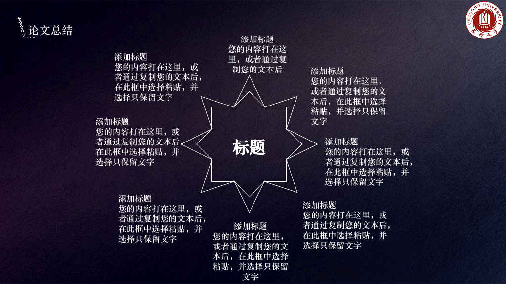 成都大学本科毕业论文答辩和论文选题PPT